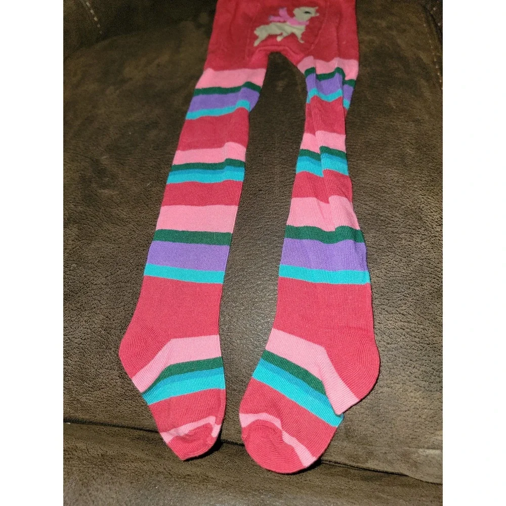 Crazy 8 cheery good friends holiday Christmas llama tights size‎ 6 12 motnhs